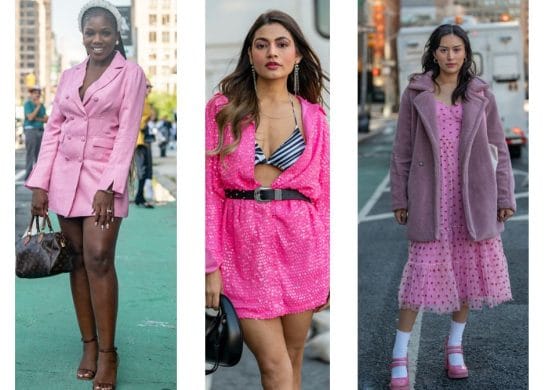 roze haljina na nedelji mode