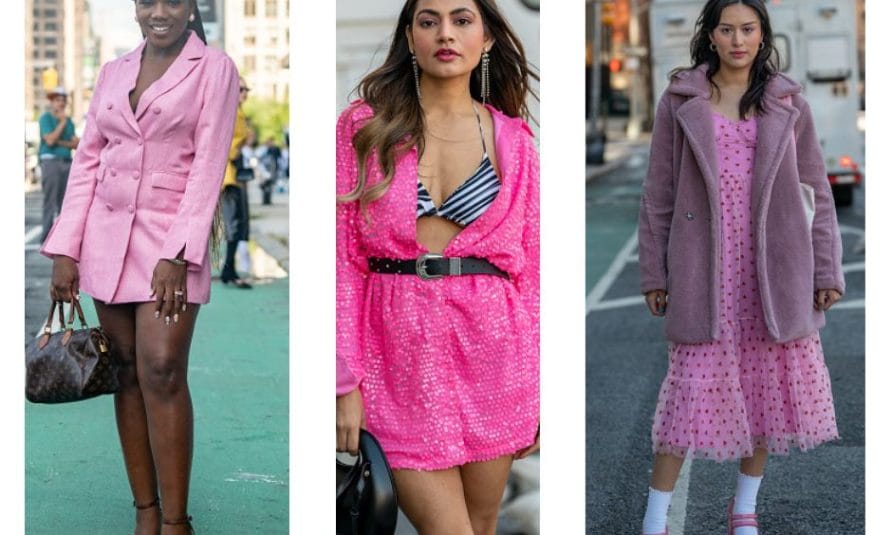 roze haljina na nedelji mode