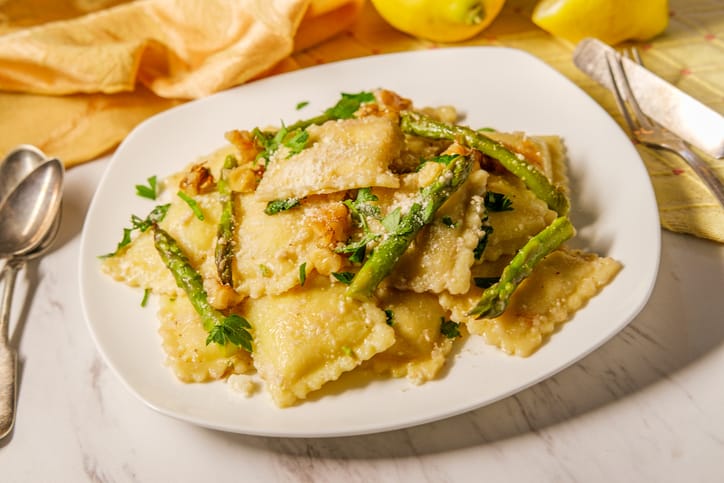 knedle od rikote sa šparglom