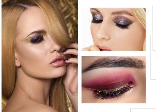 Senke za oči sa šljokicama