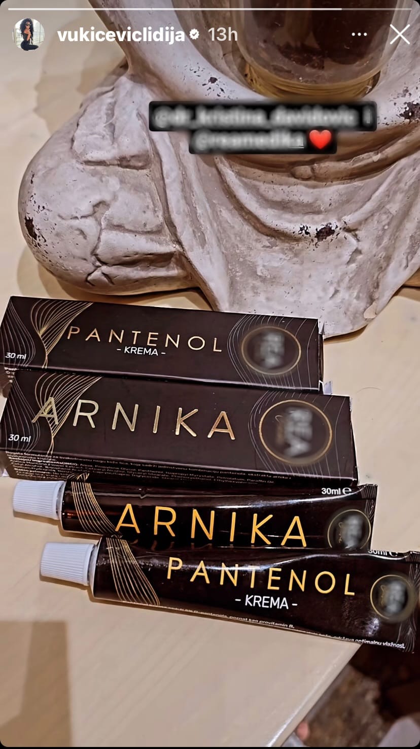 Instagram, izgled Lidije Vukićević