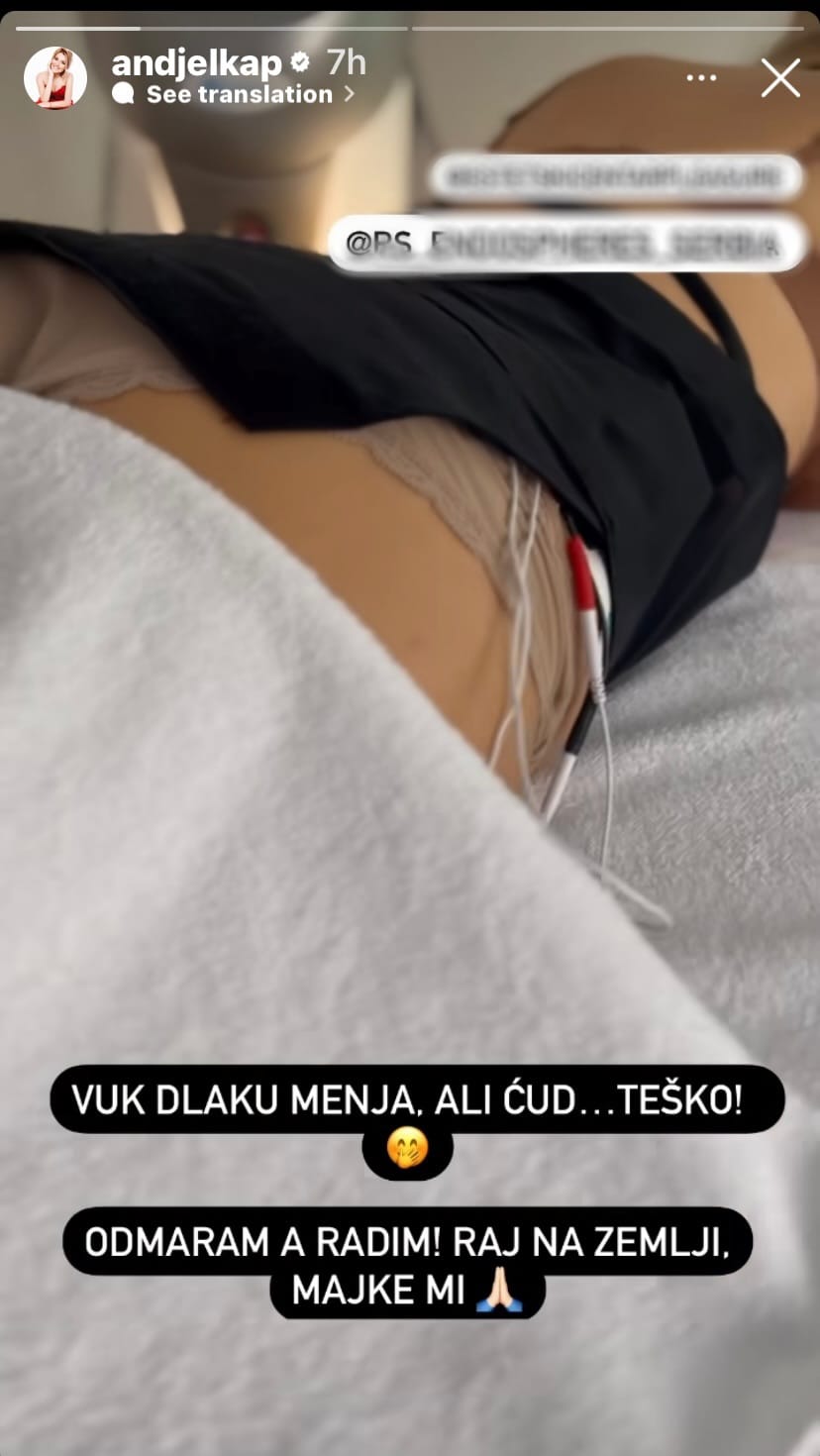 Uklanjanje postporođajnog viška sa stomaka, instagram Anđelka Prpić