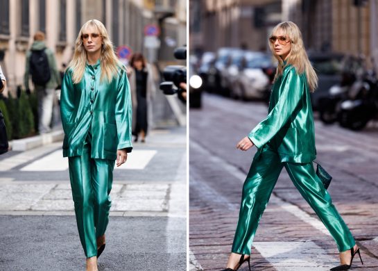 Daria Popova Giorgio Armani fashion show