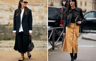 midi suknje odevne kombinacije 2024