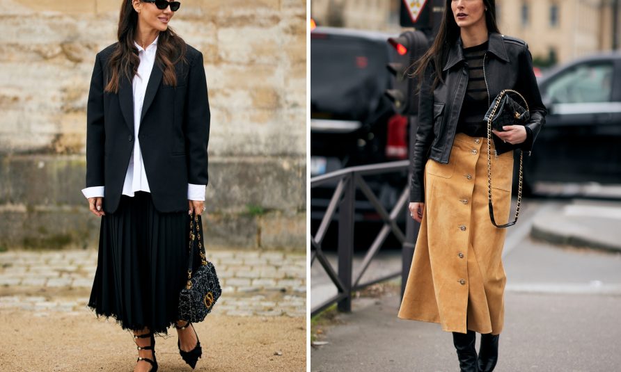 midi suknje odevne kombinacije 2024