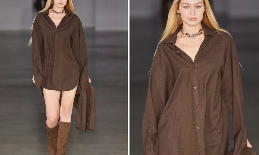 Košulja haljine Gigi Hadid