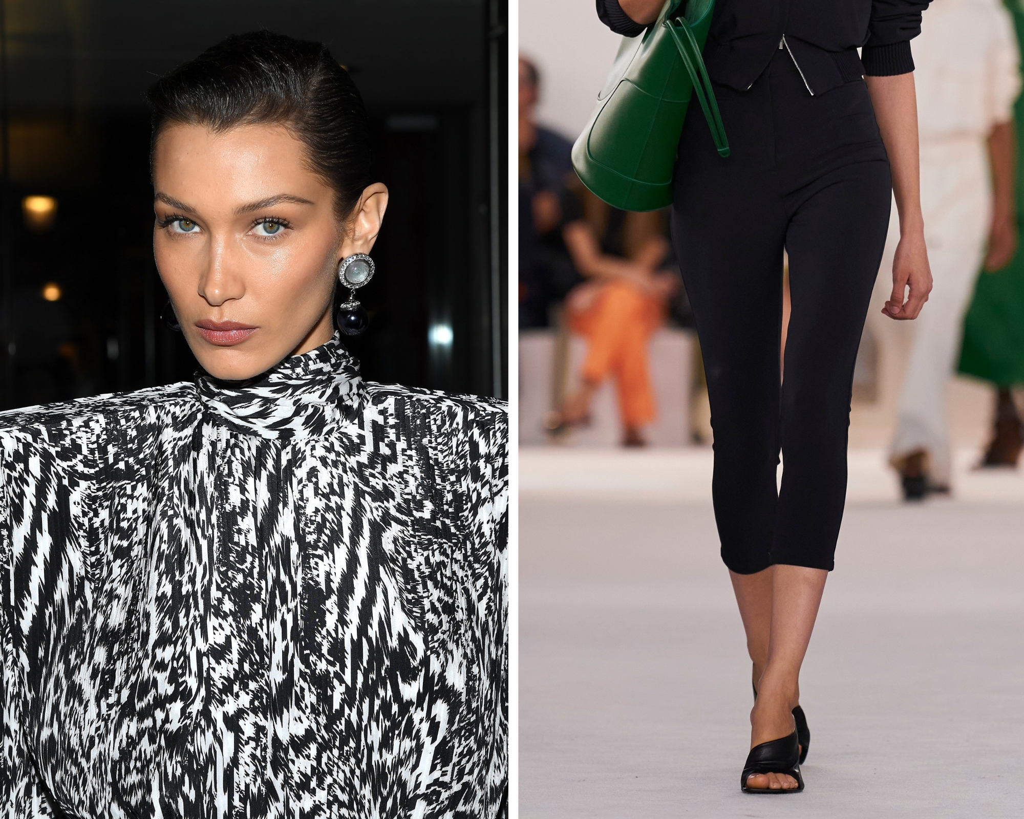 Kako Bela Hadid stilizuje kapri pantalone