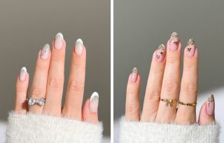 kolaž fotografija: Nokti sa šljokicama, 15 ideja