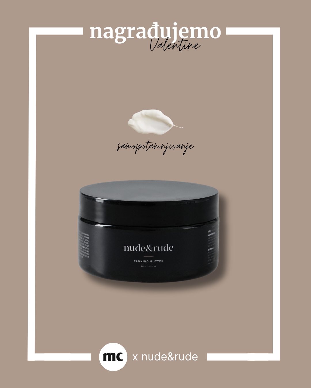 nude&rude Tanning Butter, darivanje