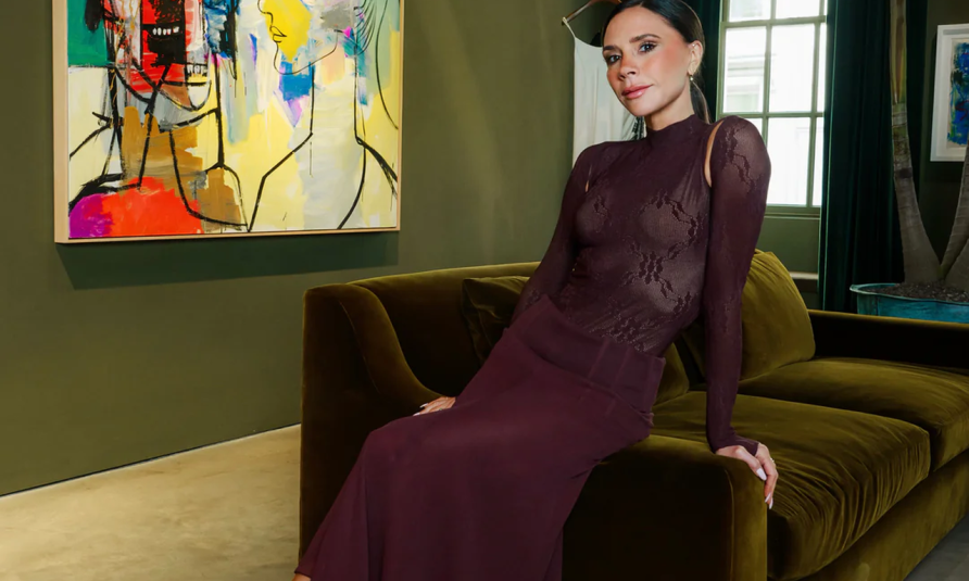 victoria beckham zelena dnevna soba