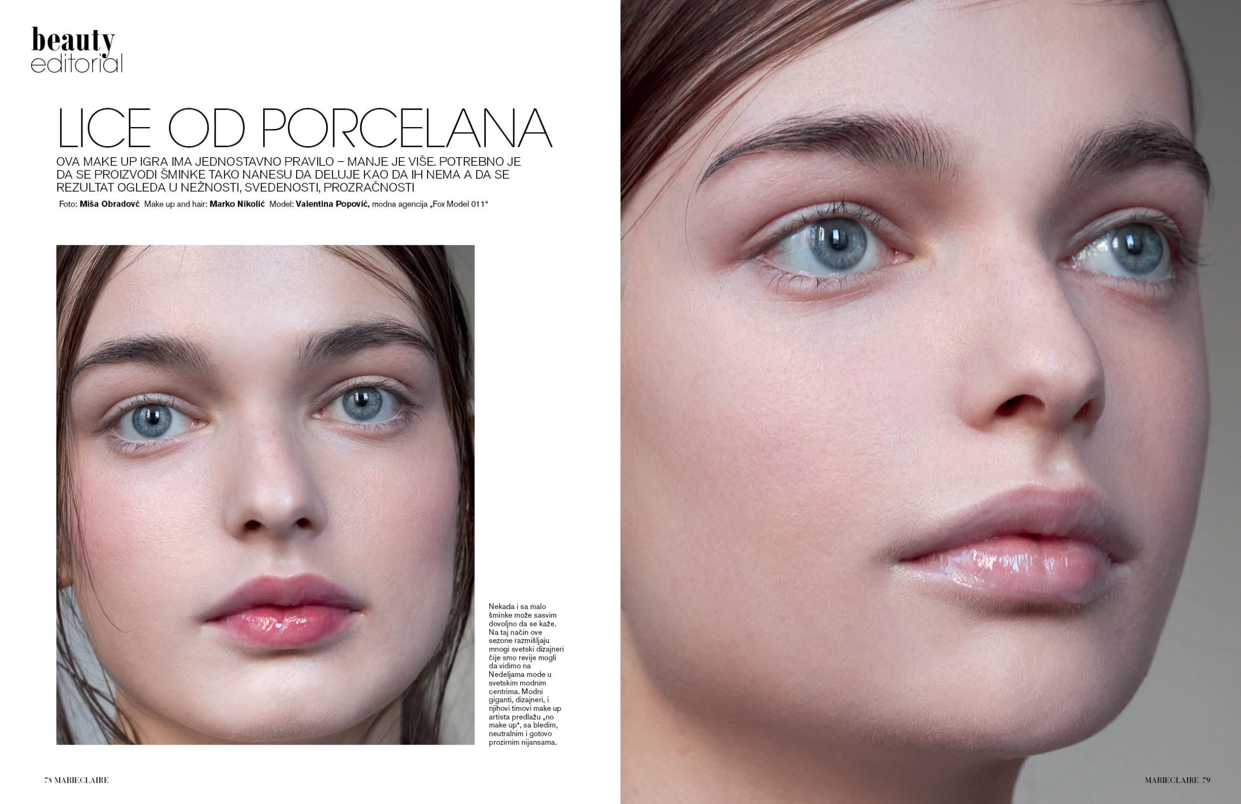 Beauty editoral Lice od porcelana