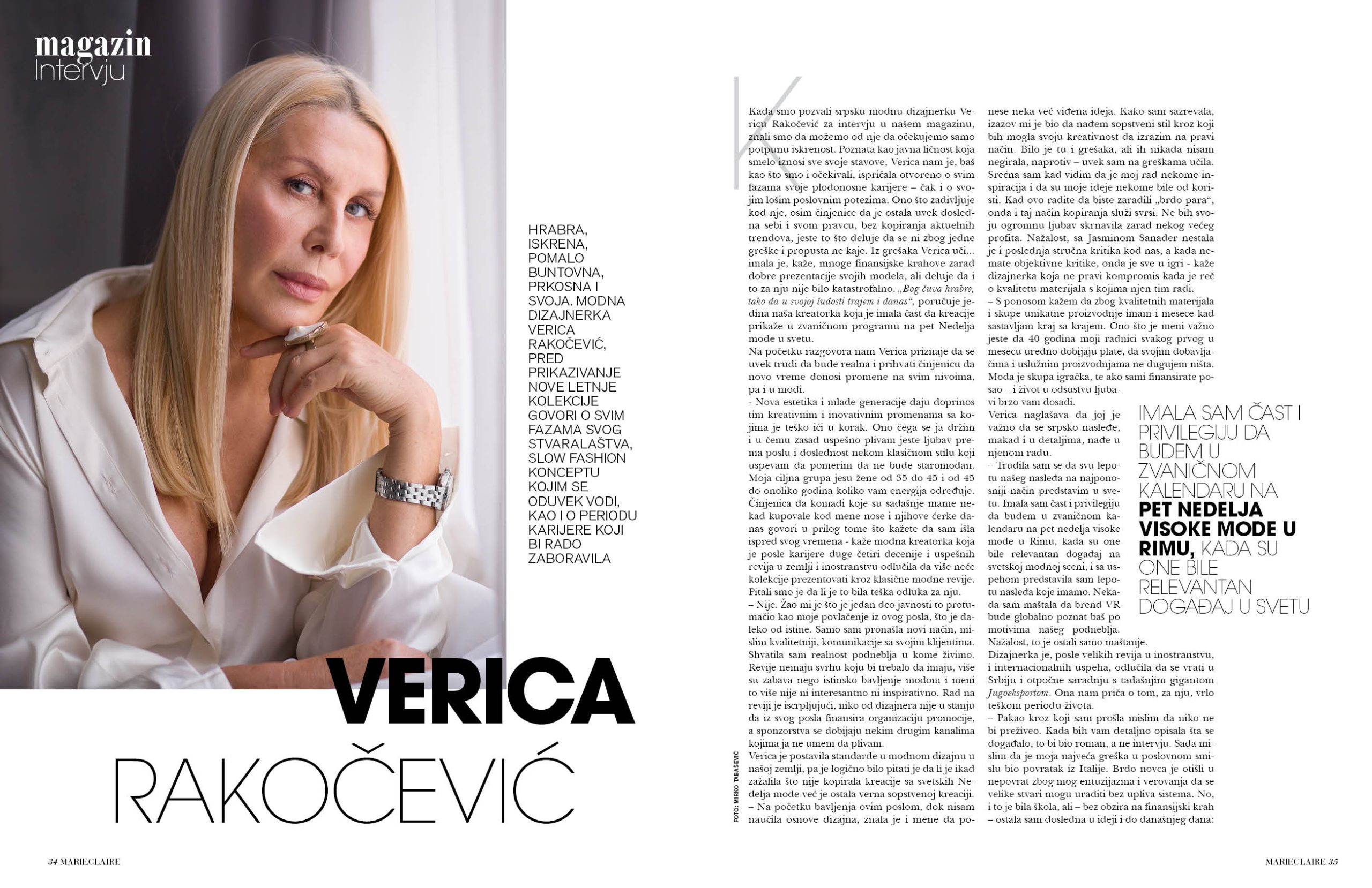 Verica Rakočević, intervju