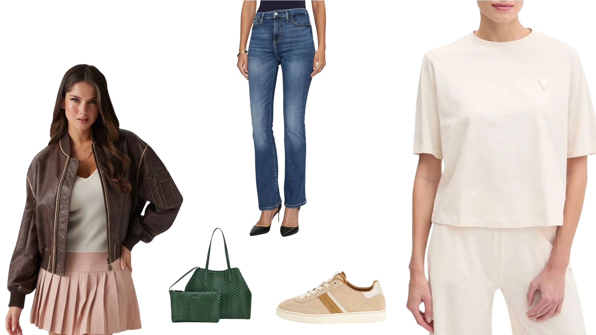 Guess odevne kombinacije za proleće 2025