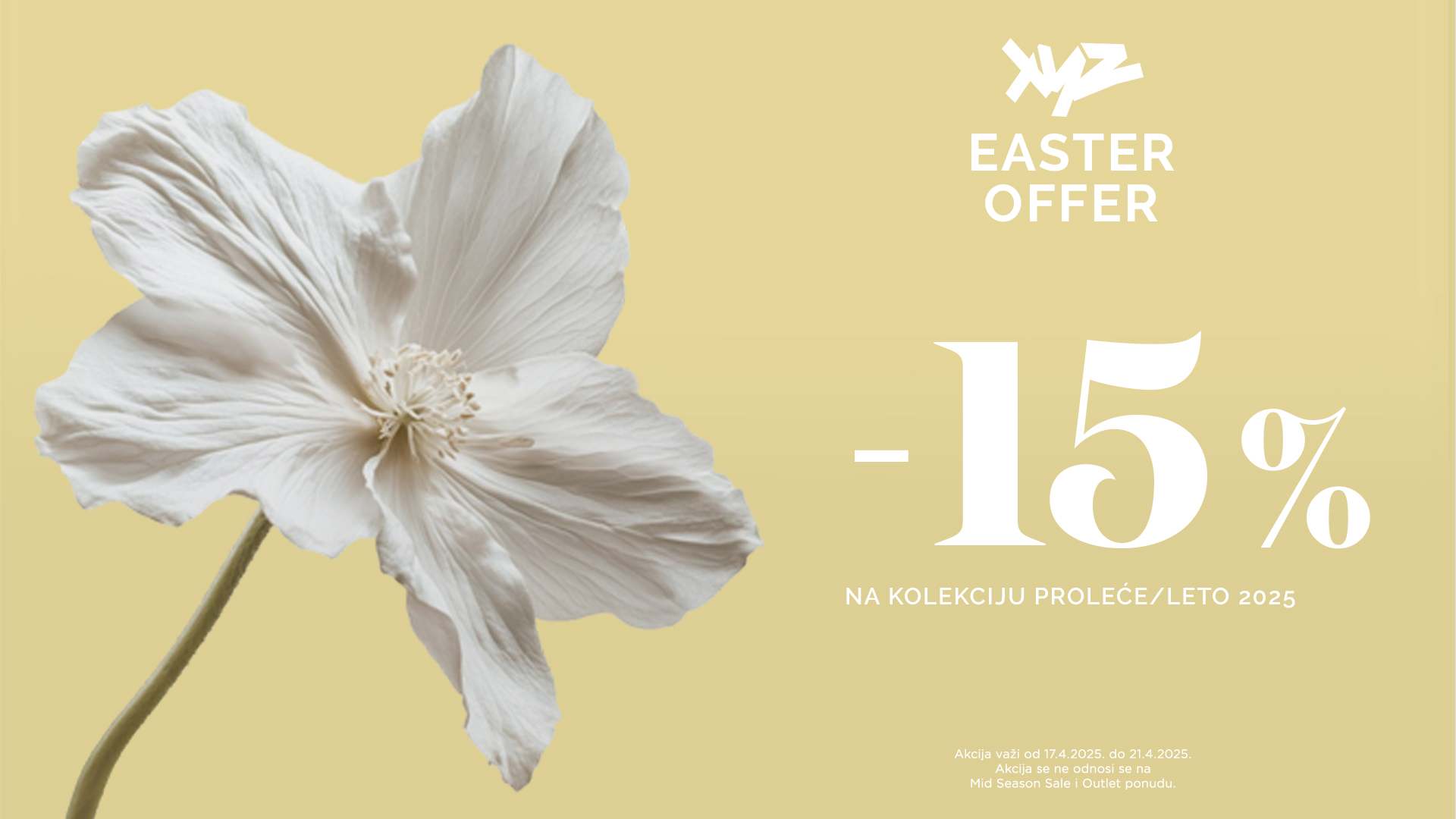 XYZ fashion store, uskršnja akcija