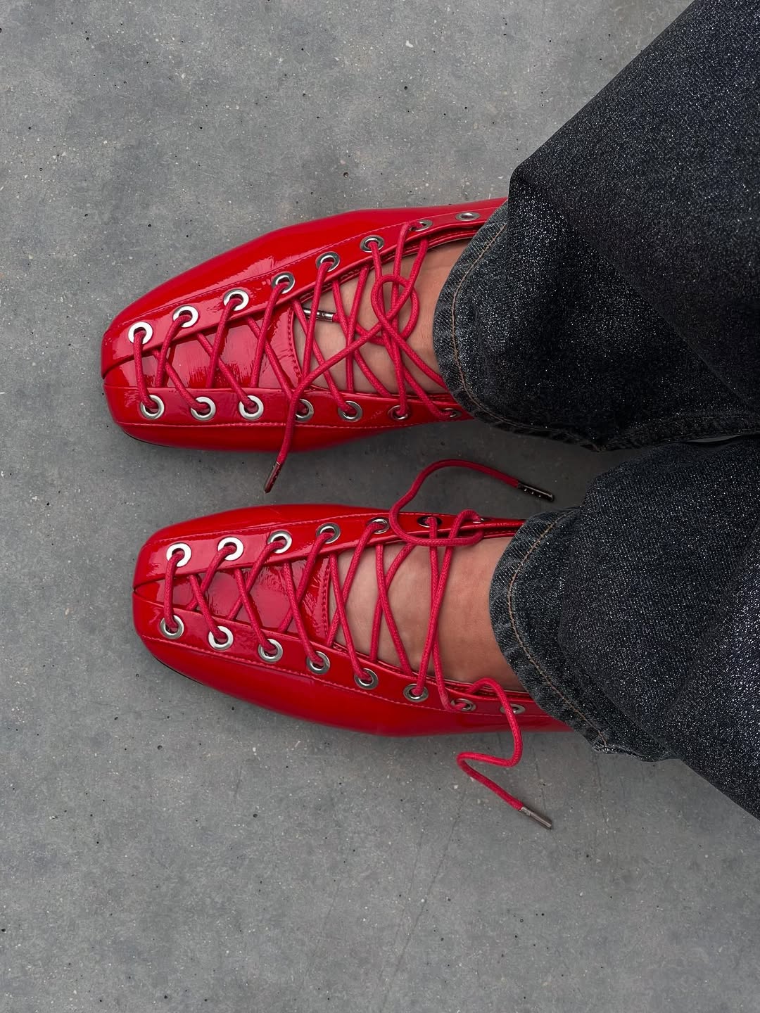 Ganni Lace-Up baletanke