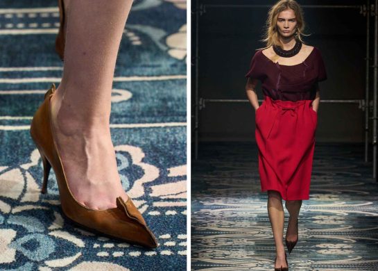 Prada Antiqued Leather Pumps