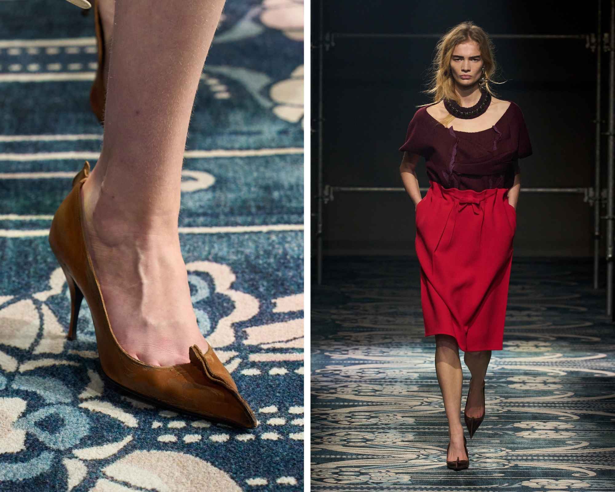 Prada Antiqued Leather Pumps