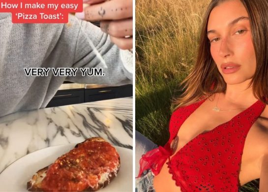 hailey bieber pizza tost