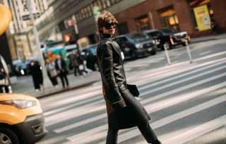 kožni trenč mantil