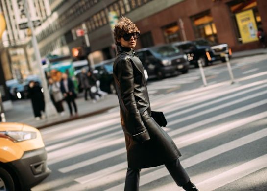 kožni trenč mantil